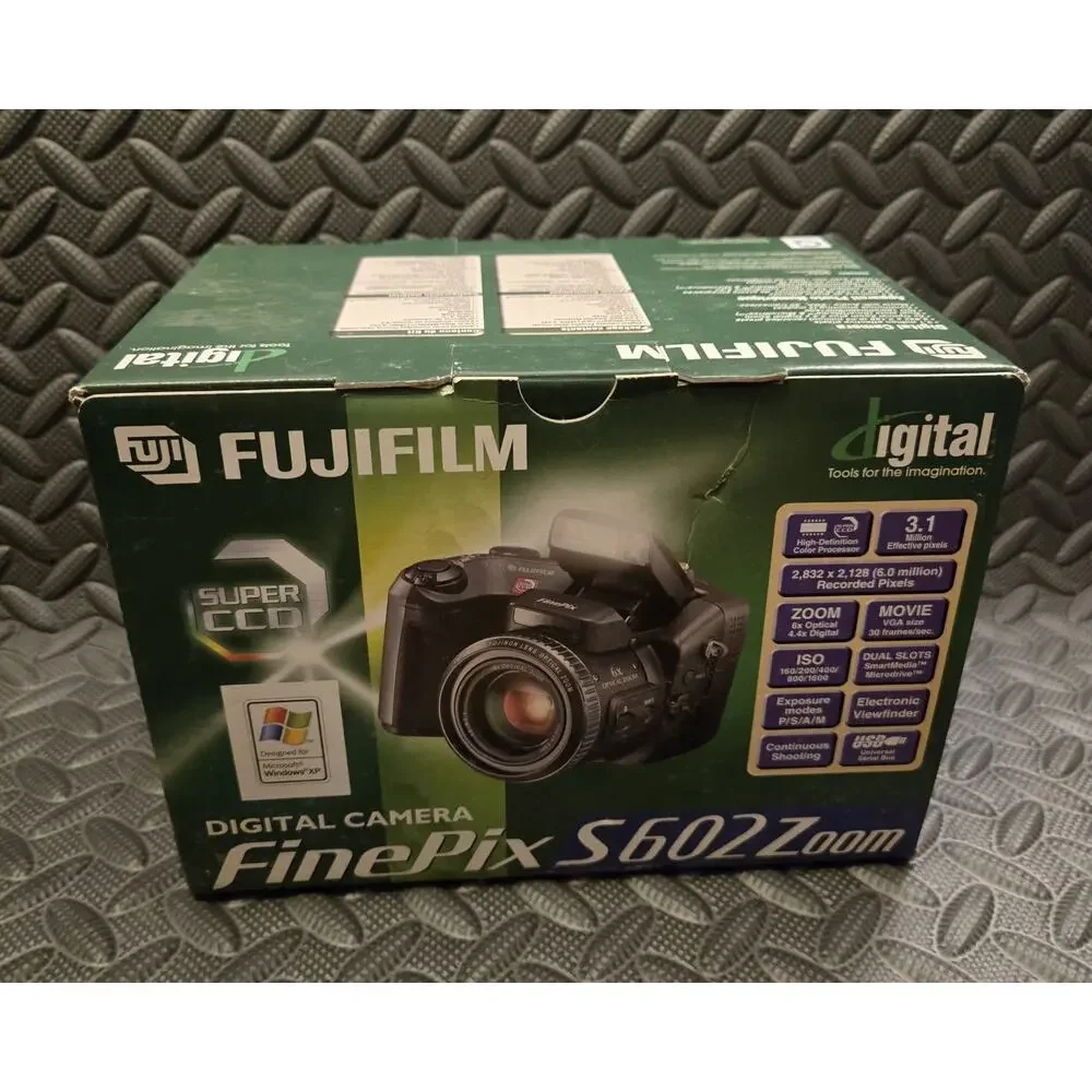 Fujifilm FinePix S602 Zoom Digital Camera with AC Adapter, CF Card, Case & Box